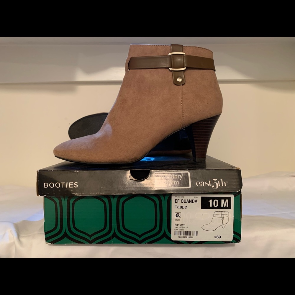 Women’s Taupe Heeled Booties